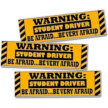 Stickios X-Large Student Driver Car Magnets (2-Pack), Yellow