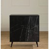 South Shore Oxford 2 Door Storage Cabinet Black Oak/Black - 3 of 4