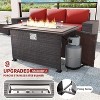 ALAULM Outdoor Patio Furniture Set Outdoor Sectional Rattan Sofa Set Brown Manual Wicker Patio Conversation Set with Cushions - 3 of 4