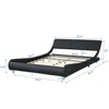 TiramisuBest Faux Leather Upholstered Platform Bed Frame - Grey Leather Design - 4 of 4