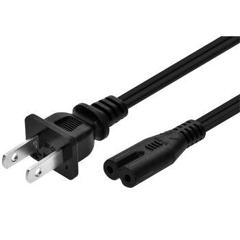 Monoprice Power Cord - 6 Feet - Black | Non-Polarized NEMA 1-15P to Non-Polarized IEC 60320 C7, 18AWG, 10A/1250W, 125V
