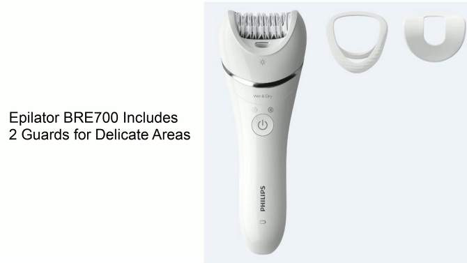 Philips Series 8000 Women&#39;s Rechargeable Electric Epilator - BRE700/04, 2 of 16, play video