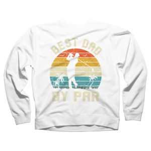 Adult Design By Humans Best Dad By Par Tropical Golf By  Sweatshirt - 1 of 2