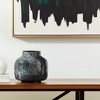 HomeRoots 9" Black Mottled Round Glass Table Vase - 2 of 4