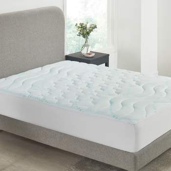 3-Zone Cooling Mattress Pad, Quilted Mattress Pad with Deep Pocket, Fits 8 - 20 Inch Mattress