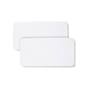 BreathableBaby All-in-One Fitted Sheet & Waterproof Cover, For 33" x 15" Bassinet Mattress (2-Pack), White - 1 of 4
