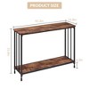 Entryway Table, 2-Tier Entryway Console Table, Narrow Sofa Table, Industrial Console Table for Hallway, Entryway, Living Room, Foyer - 2 of 4