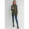Hello Miz Women's Mock Neck Long Sleeeve Ribbed Maternity Top - 4 of 4