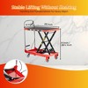 NAYSAYE Hydraulic Lift Hand Truck Dolly 500lbs Capacity Single Scissor Lift with Non Slip Pads for Material Handling - 3 of 4
