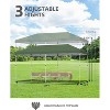 10x10 Pop Up Canopy, Outdoor Tent with Portable Roller Bag & One Button Push Setup, 3 Adjustable Height 4 Weight Bags 8 Stakes 4 Guy Ropes - 3 of 4