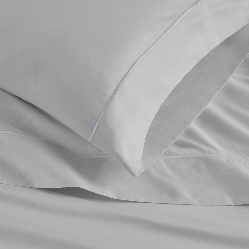 400 Thread Count 4 PC Wrinkle Resistant Cotton Sateen Sheet Set, 4 of 8