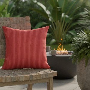 Elegant Red Climaweave Pillow – 18 Inch Square by Manual Woodworkers and Weavers - 1 of 3