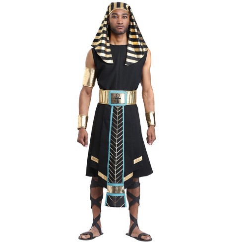 Halloweencostumes.com X Large Men Dark Egyptian Pharaoh Costume For Men,  Black/brown/blue : Target