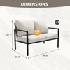 EAGLE PEAK Sunset Dune Collection Modern Outdoor Furniture Sofa, Patio Wicker Loveseat Couch with Cushions - 2 of 4