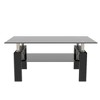 CENGHU Rectangle Glass Coffee Table, Clear Tea Table, Modern Side Center Table for Living Room, Dining Room, Bedroom - 3 of 4