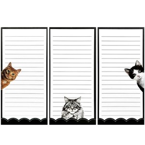 Wrapables Magnetic Notepads for Refrigerator, To-Do lists, Grocery Shopping, Memo, Reminders (Set of 3) - 1 of 4