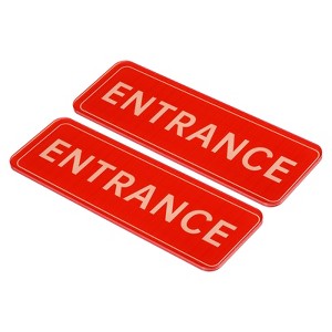 Unique Bargains Acrylic Self-Adhesive Decor Home Business ENTRANCE Sign 2 Pcs - 1 of 4