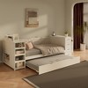 Twin Size Daybed with Drawers, Trundle and Side Shelves - 2 of 4