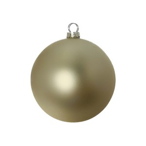 Northlight Matte Glass Christmas Ball Ornaments - 3.25" (80mm) - Gold - 8ct - 1 of 4