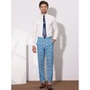 Lars Amadeus Men's Plaid Business Regular Fit Formal Prom Checked Trousers - 3 of 4