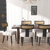 NicBex Modern Solid Wood Dining Chairs Set of 2 with Rattan Net Back,Upholstered Small Accent Chairs for Dining Room,Living Room - 2 of 4