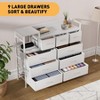 9 Drawer Dresser with Charging Station, Modern Chest of Drawers, Metal Frame Fabric Dresser TV Stand Storage Organizer for Bedroom - 3 of 4