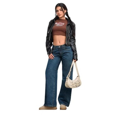 Mocamel Fashion Forward Women's High Waist Wide Leg Denim Jeans