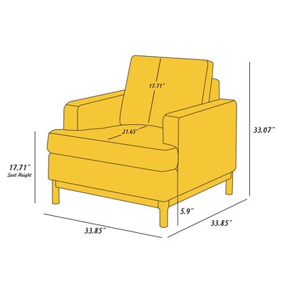 VANOMi 33.5'' Contemporary Upholstered Accent Chair