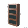 NicBex 10-Shelf Cubbyhole Bookcase, 53.15" Wooden Storage Bookshelf with Label Tags,  Bookcase Display Stand - 3 of 4