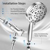 Itopfox High Pressure 8-Mode Handheld Shower Head with Stainless Steel Hose and Adjustable Bracket, Built-in Power Wash for Tub and Tile Cleaning - 3 of 4