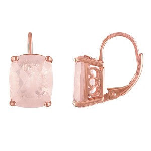 Designs By Gioelli 14K Rose Gold Over Sterling Silver Rose Quartz Drop Earrings - 1 of 2