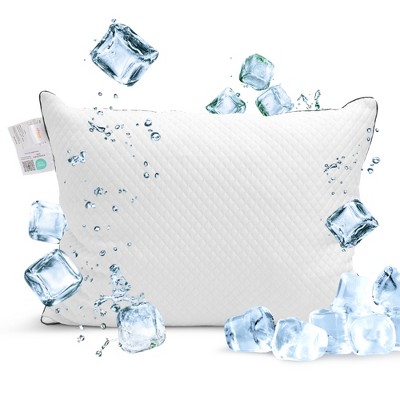 Cheer Collection Cooling Ice Pillow, Plush Memory Foam Blend with Ice Fiber Cover