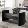 Donna 52" Ottoman with Storage Unit, Upholstered Teddy Bench with Solid Wood Legs for Living Room, Bedroom, Indoor Furniture - Maison Boucle - 2 of 4