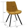 Kourtney Modern Upholstered Dining Chair Set of 4,Armless Side Chair with Black Legs for Dining Room,Kitchen,Farmhause-Maison Boucle - 3 of 4