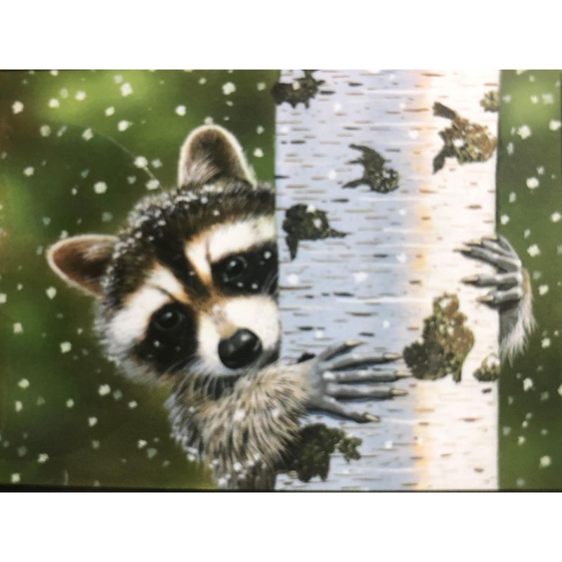 TDC Games World's Smallest Jigsaw Puzzle - Peekaboo Raccoon - Measures 4 x 6 inches when assembled - Includes Tweezers, 3 of 5