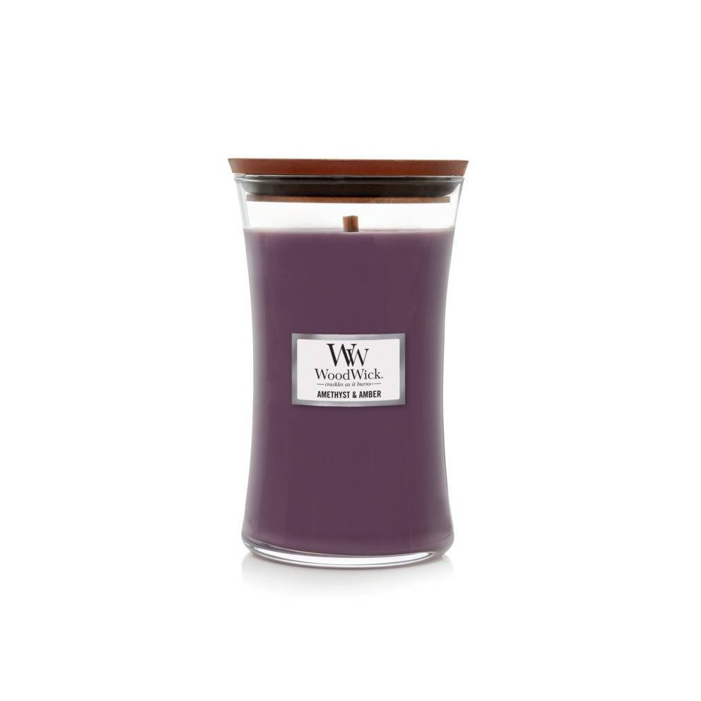 Photos - Other interior and decor WoodWick 21.5oz Large Hourglass Jar Candle Amethyst & Amber  
