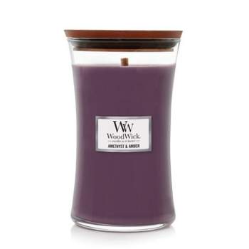 21.5oz Large Hourglass Jar Candle Amethyst & Amber - WoodWick