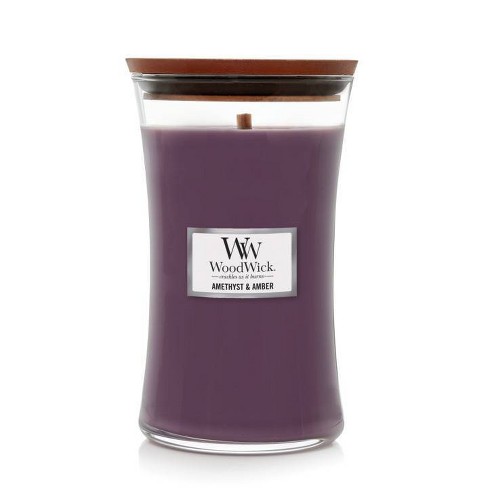 21.5oz Large Hourglass Jar Candle Amethyst & Amber - Woodwick : Target