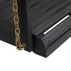CAVINAS Rustic Patio Porch Swing,Blackwash Hammock Swing Bench with Cushion,Outdoor Swing for Garden&Backyard,800LBS Capacity - 4 of 4