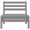 vidaXL Patio Middle Sofa Gray Solid Wood Pine - 2 of 4