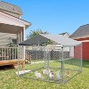 Heavy Duty Steel Dog Crate, Escape-Proof Kennel with 360° Lockable Wheels, Removable Tray & Top Opening, for Medium/Large Dogs - 2 of 4