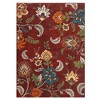 Floral Rug Vintage Distressed Rug Colorful Indoor Floor Mat Washable Accent Rug - 3 of 4