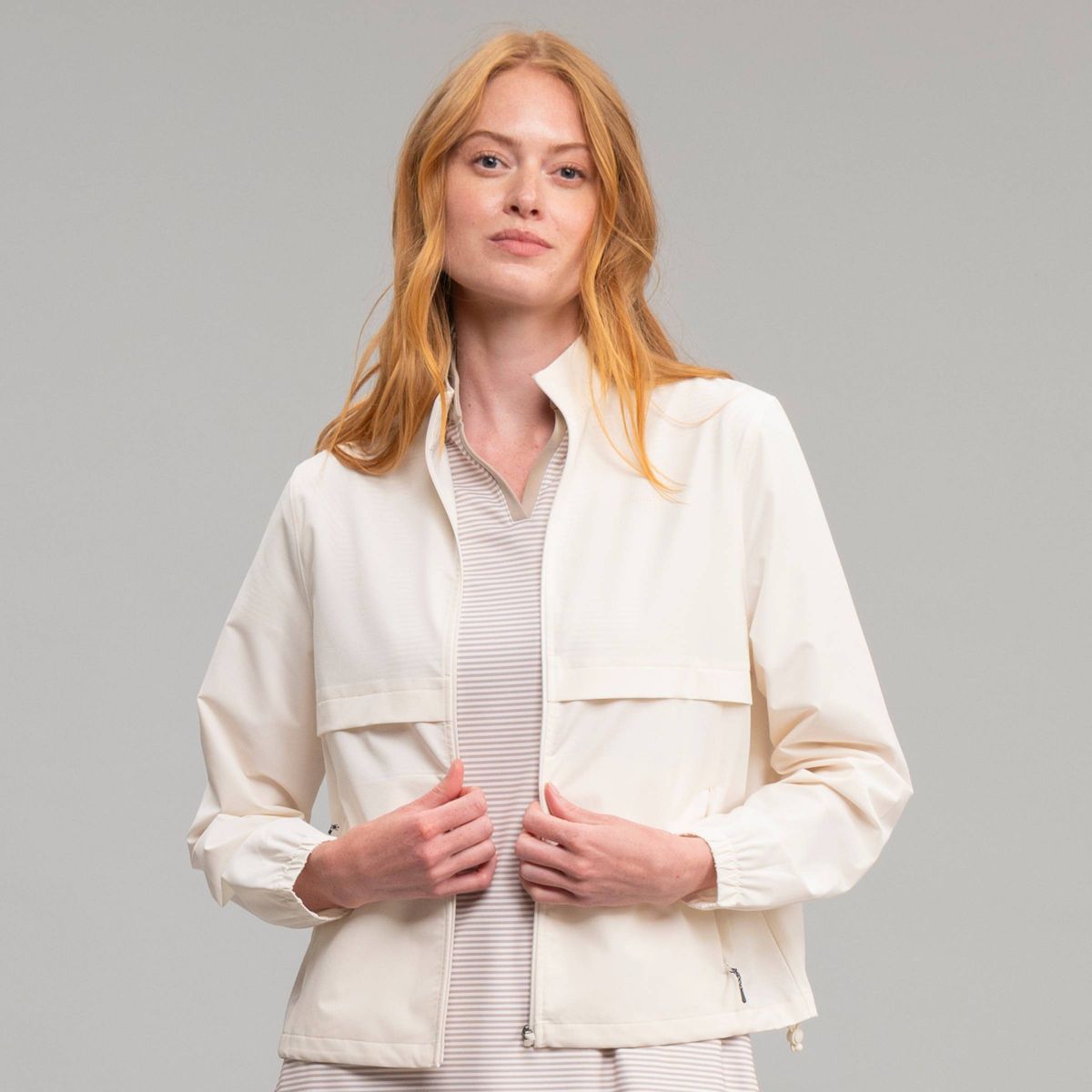 Richer Poorer Women's Woven Full-Zip Cropped Jacket