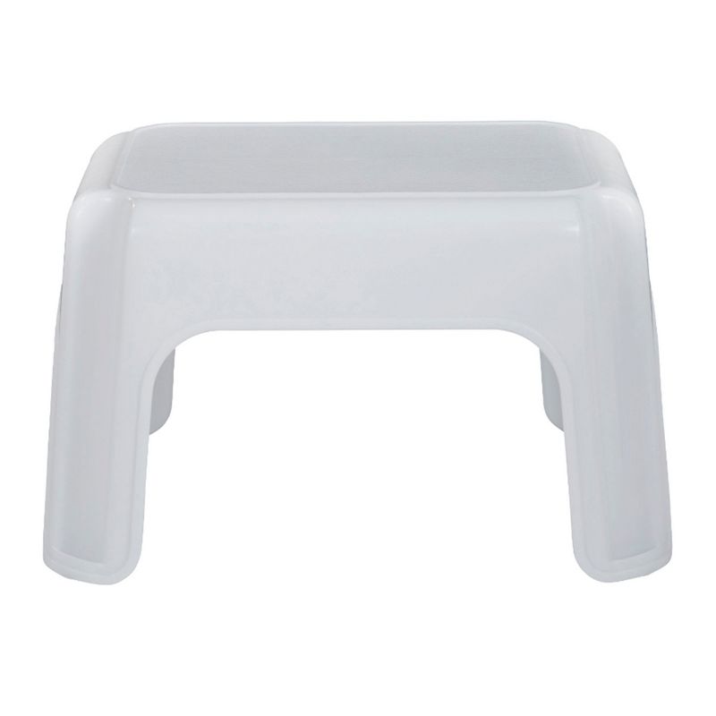 Rubbermaid Durable Roughneck Plastic Family Sturdy Small Step Stool, White, 3 of 7