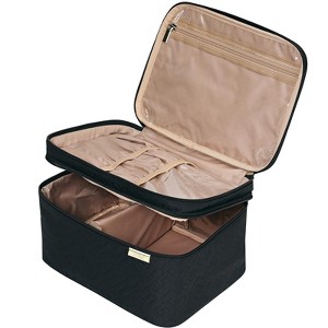 Generic Large Double Layer Travel Makeup Bag Women, Cosmetic Case, Organizer for Travel-Size Accessories Bottles - 1 of 4