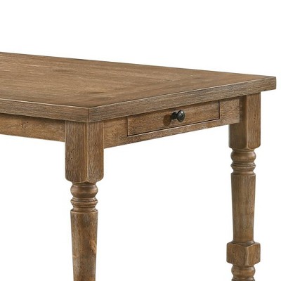 Weathered Oak Counter Height Dining Table