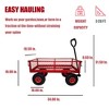 SKRAN Garden Cart Wagon - 300 lbs Capacity Heavy-Duty Steel Mesh Utility Cart with Removable Sides, All-Terrain Wheels & Pull Handle - 3 of 4