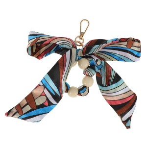 Unique Bargains Bow Wooden Beads Bag Charm 1 Pc - 1 of 4