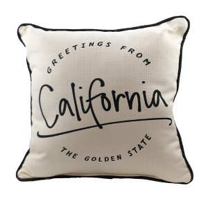 Home Decor 16.0 Inch Greetings From "State" Travel Souvenir Trip Throw Pillows - 1 of 3
