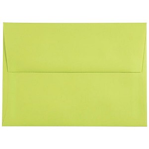 JAM PAPER #10 Business Colored Envelopes - 4 1/8 x 9 1/2 - Ultra Lime Green - 100/Pack - 1 of 1